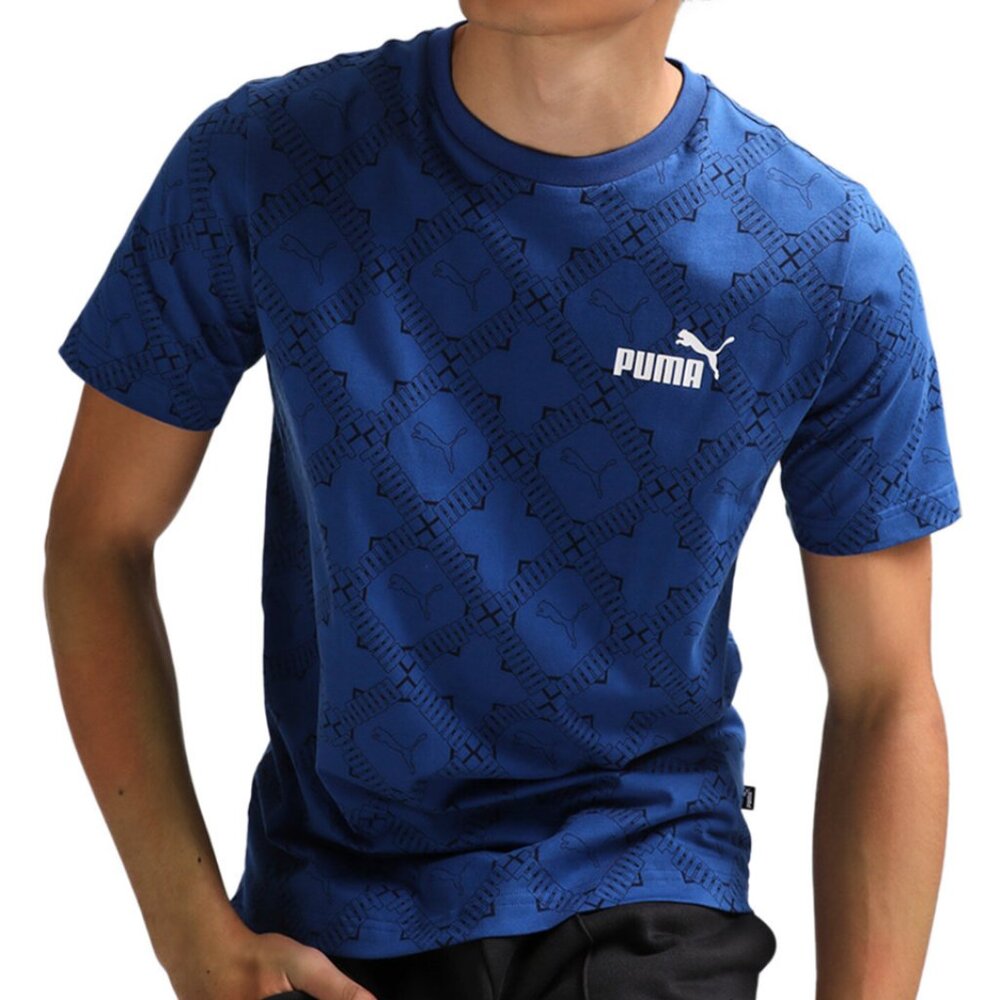 Puma Men's Logomania Allover Logo Print T-Shirt